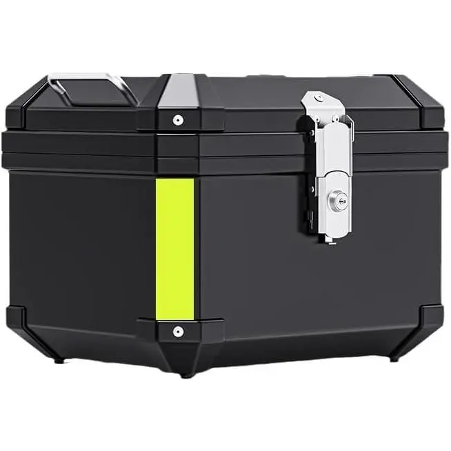 GAOMON 45L Universal Motorcycle Rear Top Case Box - Waterproof PP Plastic Hard Shell Rear Storage with Mounting Plate, Helmet Space for Full Face Helmet, Fits Most Motorcycles Scooters Cruisers