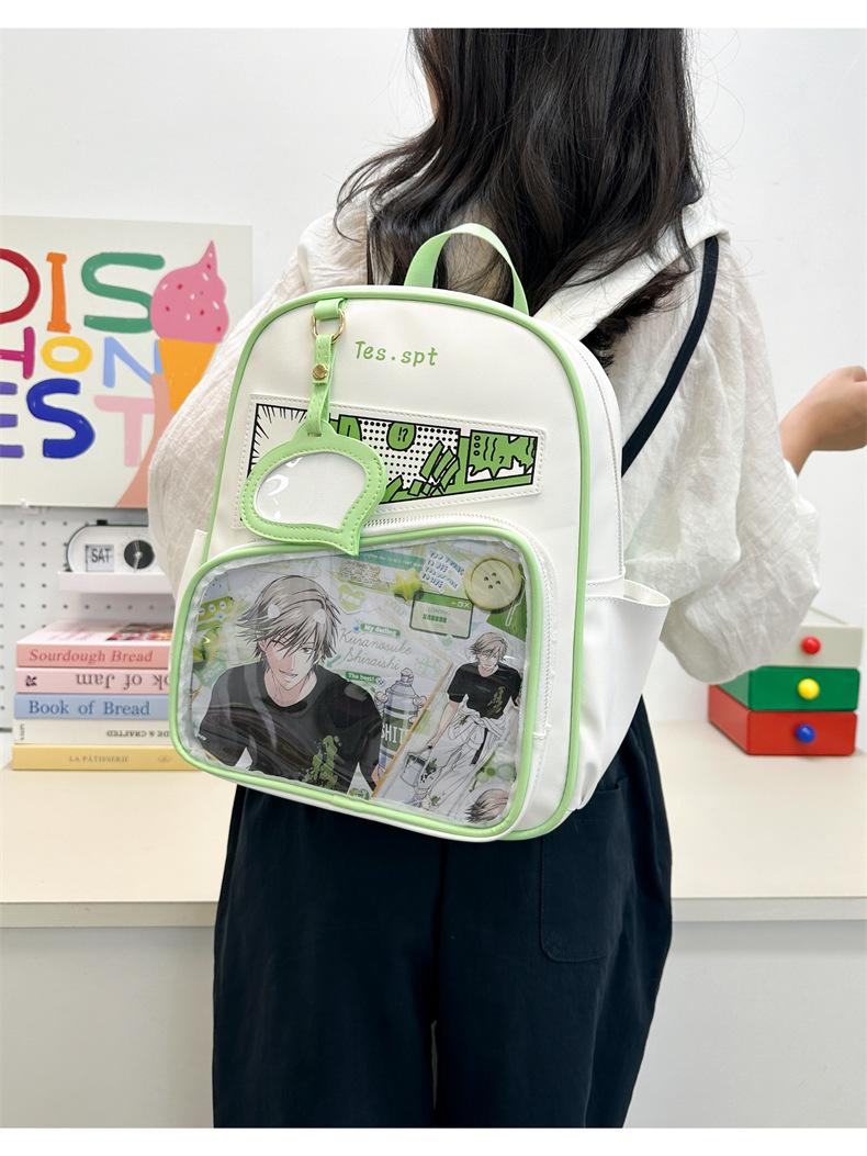 Y2k Anime Ita Backpacks Girls Transparent Bag Students DIY Display Schoolbag Cute Large Capacity Rucksack Casual Travel Knapsack