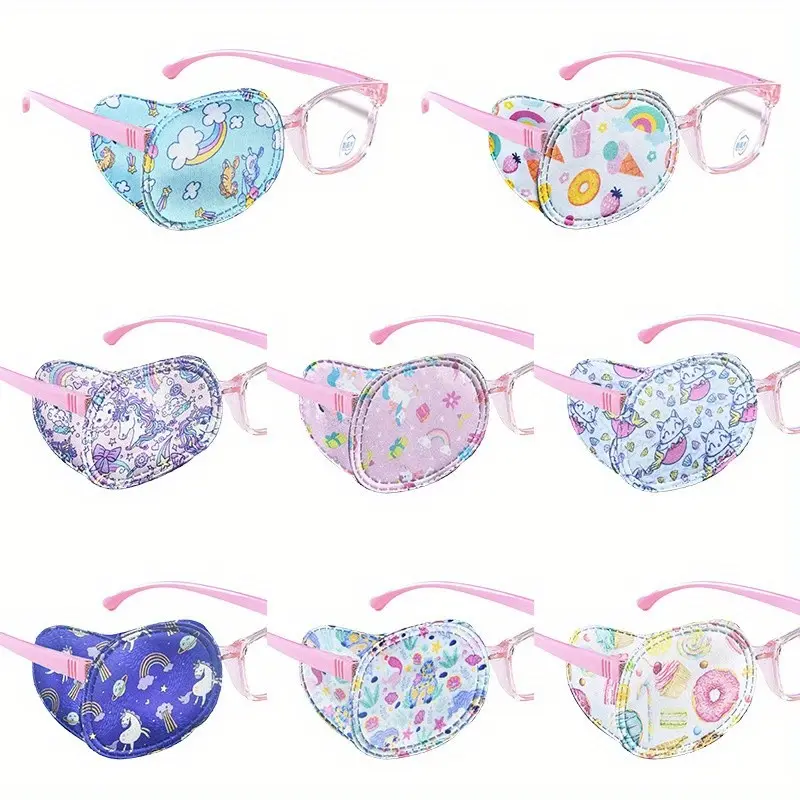 8-Piece Unisex Eye Patches, Child Eye Masks for Amblyopia, Full Coverage Single Eye Patch, Simple Design, Light-Blocking Eye Cover, Eye Treatment Mask