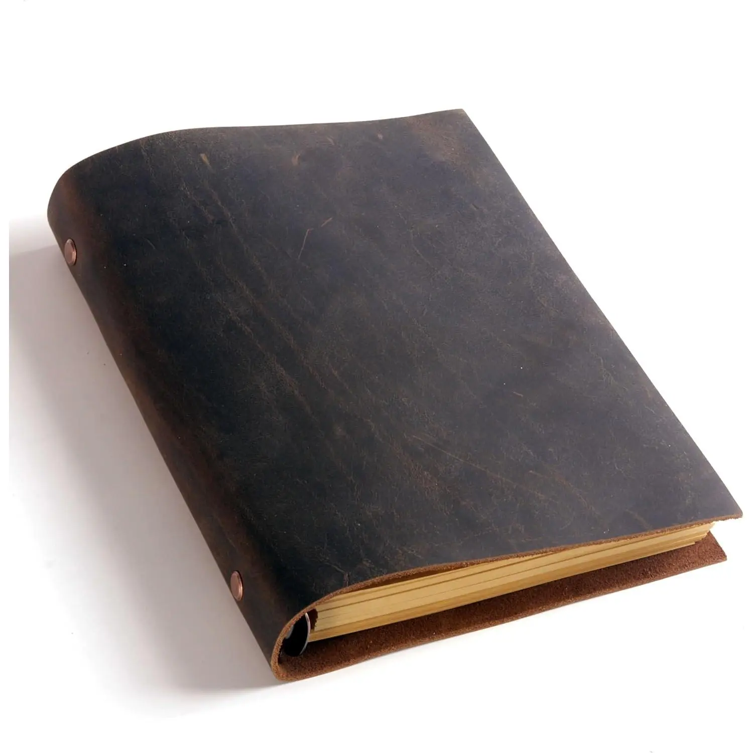 A5 Refillable Leather Notebook Binder - Stylish Document Hold Organizer for Professionals - Ideal for Office, Travel