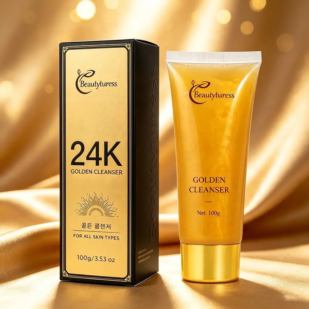 24k Golden Cleansing Milk, Gentle Cleaning, Moisturizes Soft Skin, Oil Control, Brightening Effect, Suitable for All Skin Types