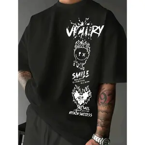 180g[100%cotton]enFashionCasualPrinting Short Sleeve T-Shirt