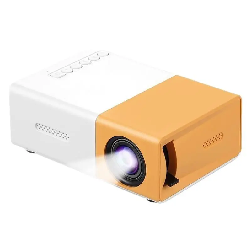 HY300 Portable Projector HD 4K Mini Projector for Dormitory and Outdoor Use with Adjustable Angle
