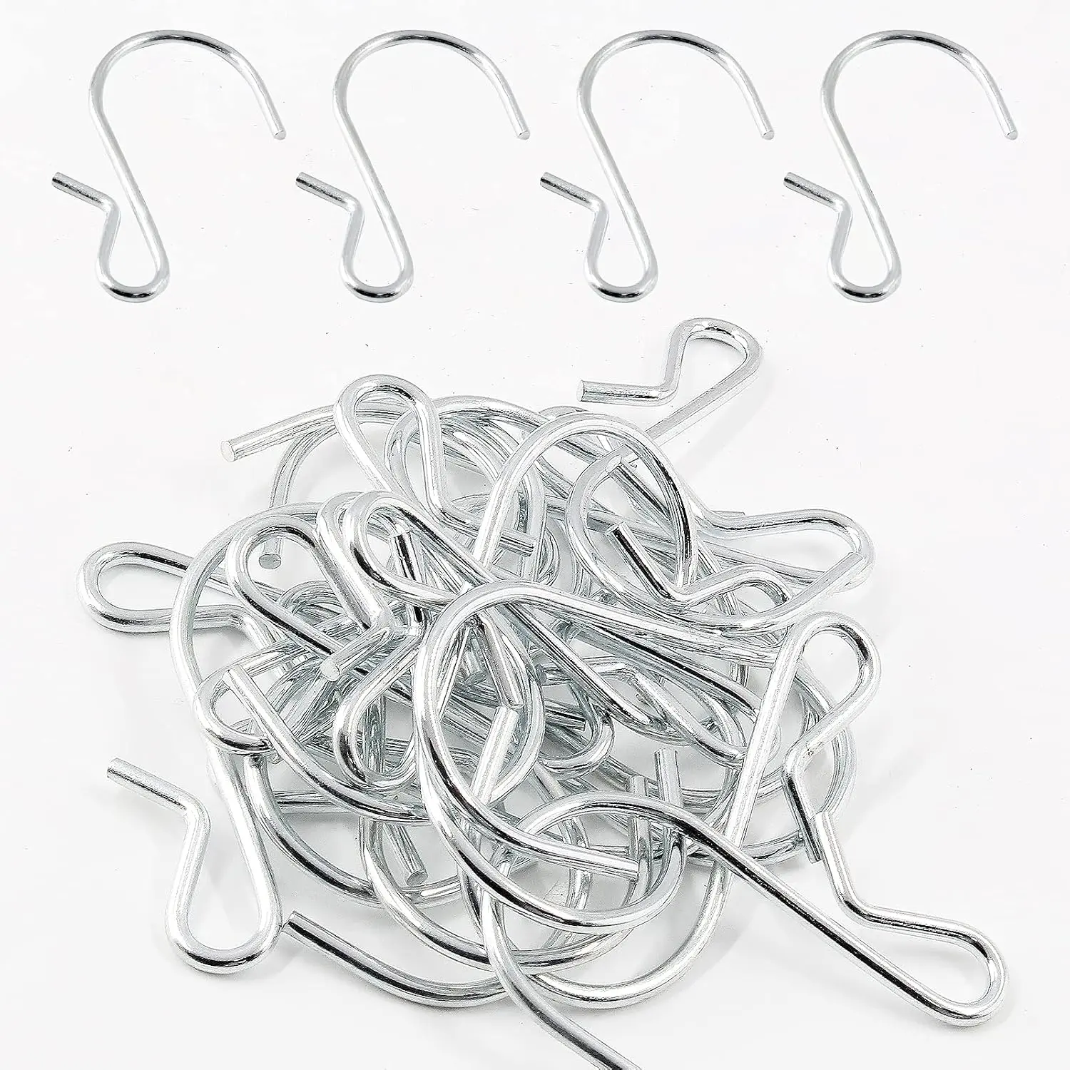 S Shaped Hooks, 1.77" x 0.98", 20 count, Stainless Steel | , For  Pot, , Decorations,