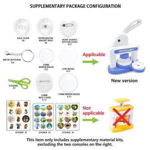 DIY Cartoon Badge Making Kit, Create Refrigerator Magnets, Keychains, Heart Pins, Craft Tools, Easy Badge Making, Christmas Gifts, Birthday Gifts