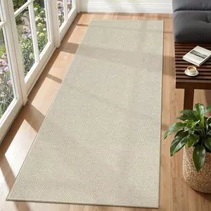 2x5 Runner Rug, Beige Runners for Hallways Non Slip, Washable Kitchen Runner Rugs, Non-Slip Woven Rug Runners for Bedroom, Floor Carpet Mat for Laundry Room Entryway