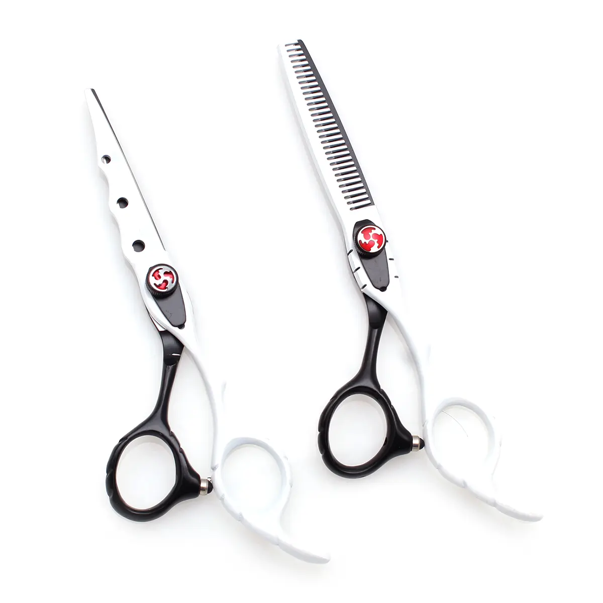 Hairdressing Scissors Japan Stainless Hair Cutting Scissors Black Hair Scissors 1Set Barber Shop Thinning Shears Haircut Shears