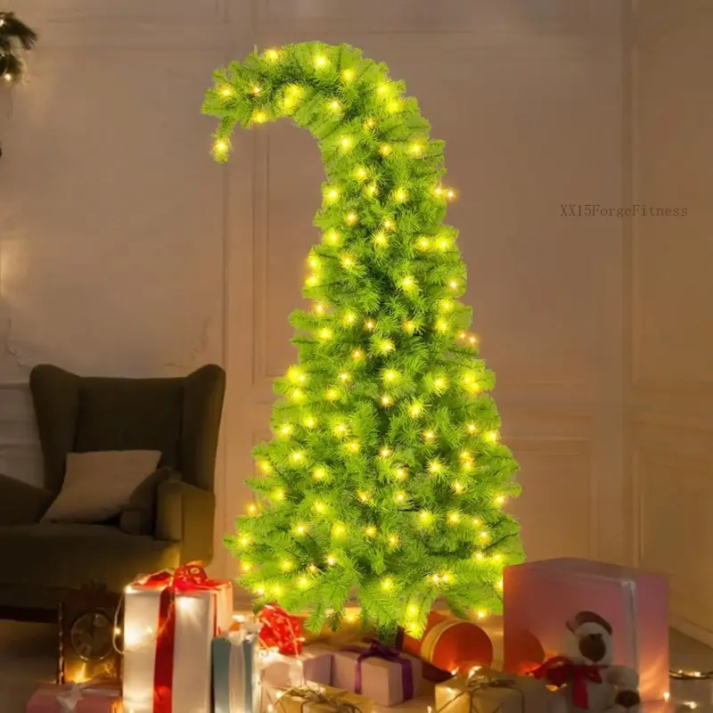 5ft Whimsical Christmas Tree with 150 LED Lights - Artificial Christmas Tree with Timer & 8 Lighting Modes for Indoor Home Living Room Office Decor, Xmas Holiday DecorationsXX15ForgeFitness