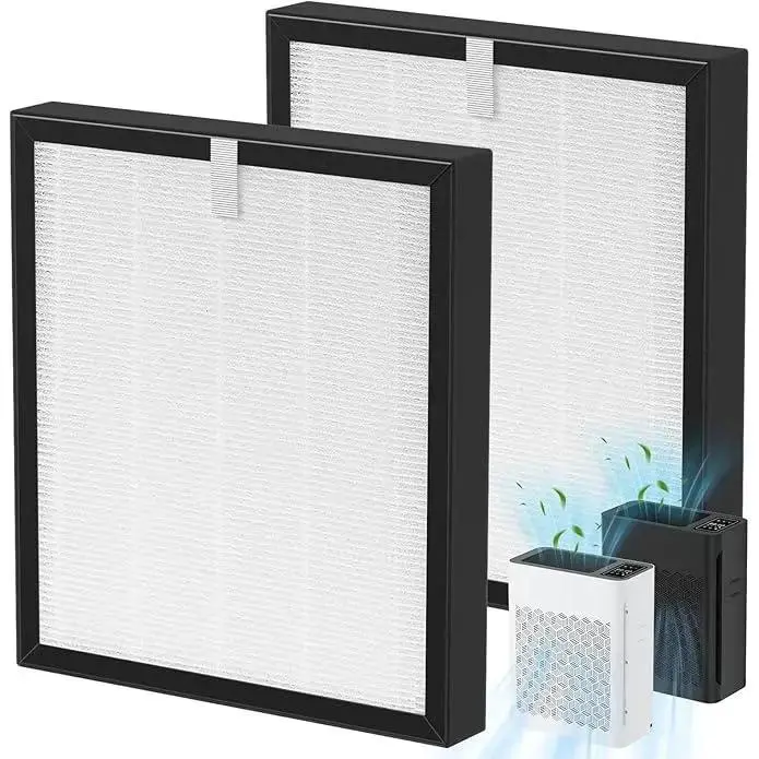 TZ-K2 Air Purifier Replacement Filter 3-in-1 HEPA Filter Compatible with Large Room, TZ-K2-A, 2-Pack