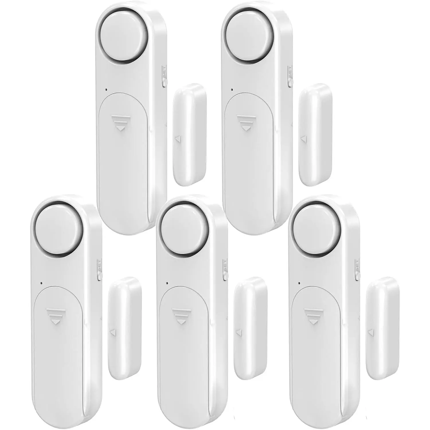Window and Door  When Opened (5 Pack) for  Safety/ , Sliding Front Door Opening Sensor Alarms for Dementia, 120dB Burglar Alert, Ideal for Business, Garage, Apartment,House, White