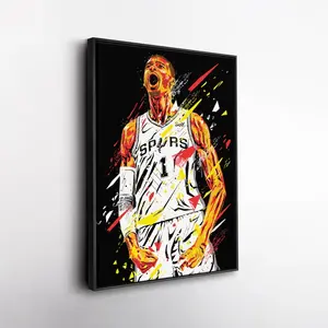 Victor Wembanyama Pop Art Canvas Print – San Antonio Spurs Wall Decor – NBA Gift for Basketball Fans, Game Room or Man Cave