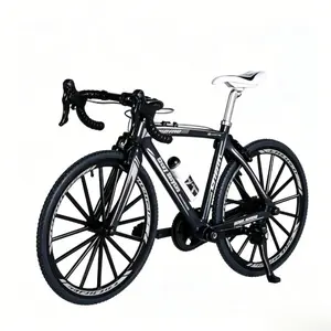 Multi-Color Mini Road Bike Model Alloy Diecast Bicycle Toy Realistic Scale Model for Desk Decor Kids Birthday Christmas Party Favors
