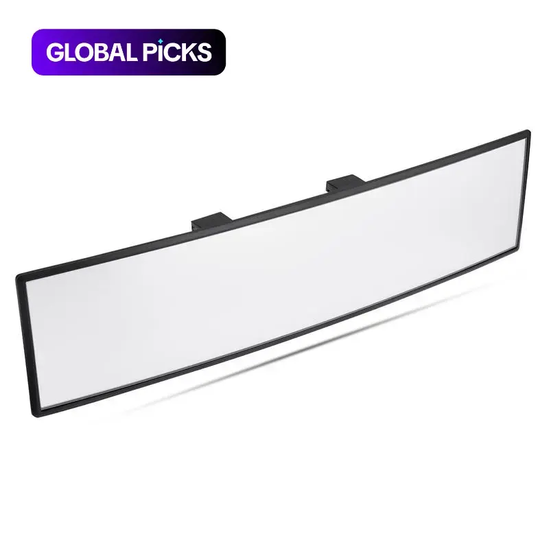 Universal Panoramic Clip-On Convex Rearview Mirror, Wide-Angle Blind-Spot Reduction Mirror for Cars, SUVs & Trucks, Safety Driving Accessory, Automotive Car Replacement Accessories #GLOBAL PICKS