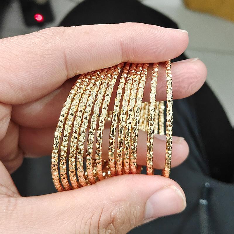 Baby Child Bangles Ethiopian Indian Bracelet 4-12years Old Gold Color Bracelet Bangles African Ball Party Gifts Not Can Open