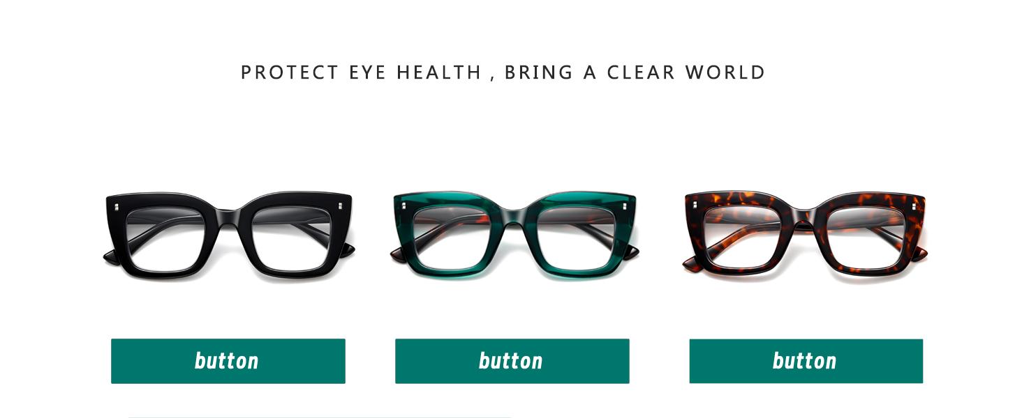 3 Pack Oprah Style Reading Glasses Oversized Readers Blue Light Blocking Computer Eyewear With Spring Hinge