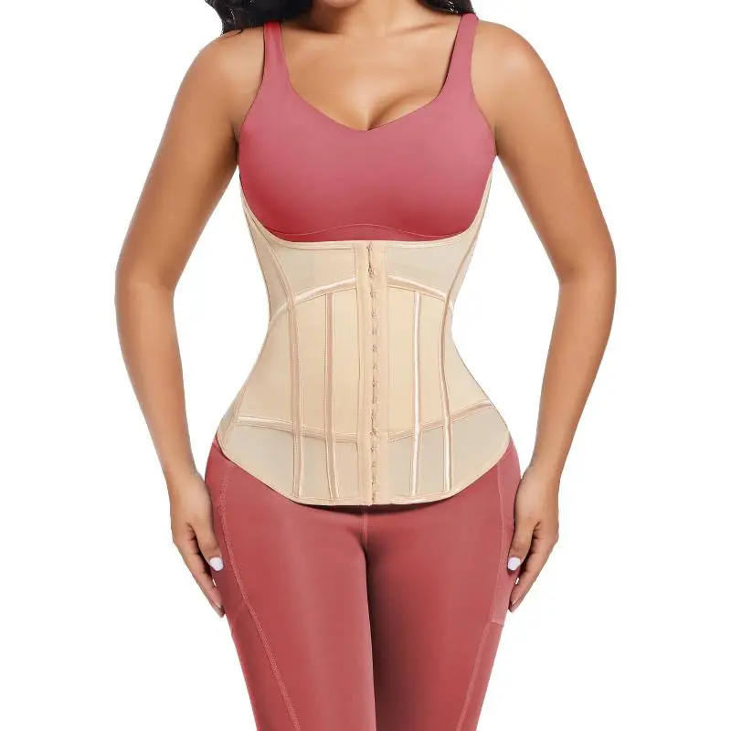 Multiple steel bones full support, anti-roll long torso design for long waist bodies