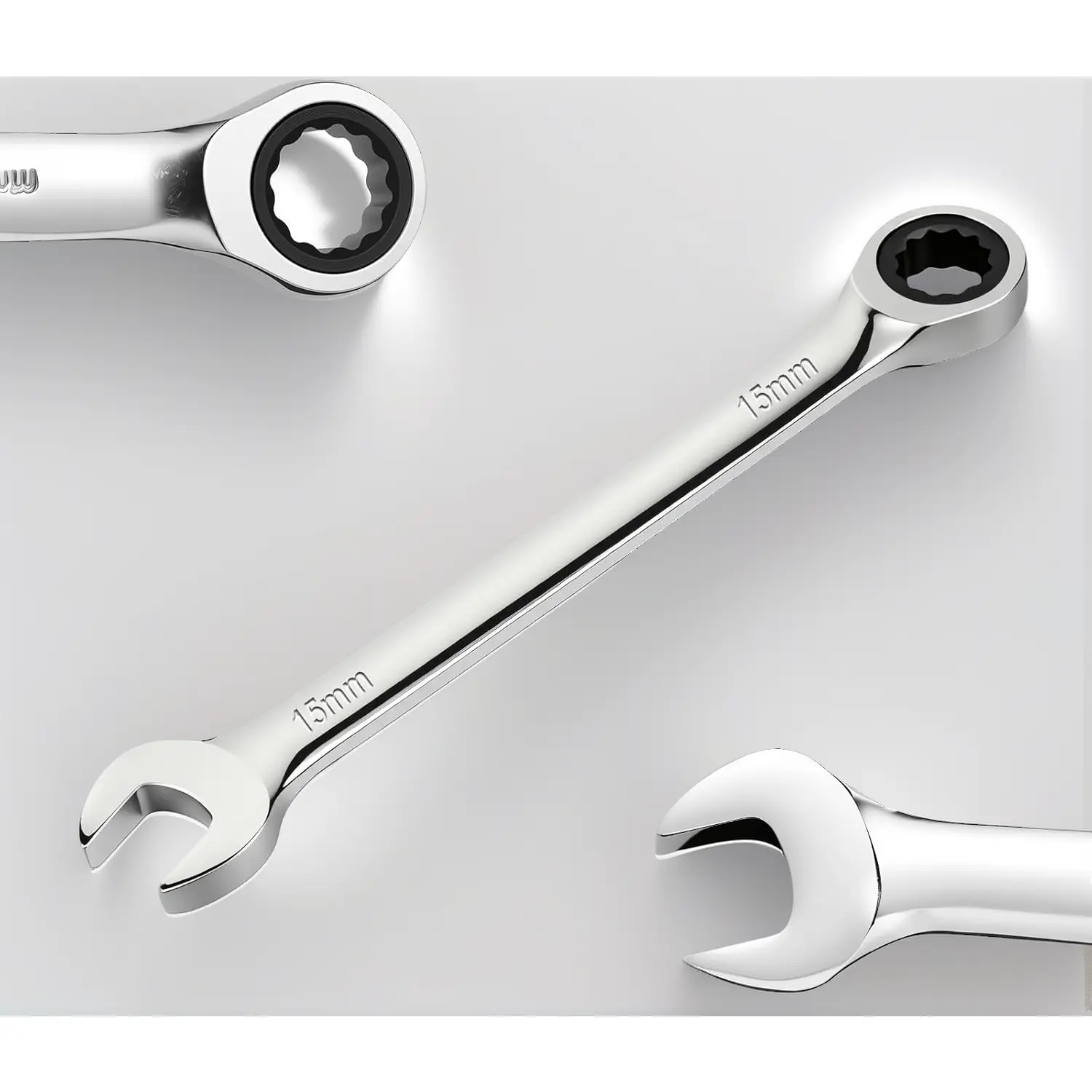 21mm 72-Tooth Ratcheting Combination Wrench - CR-V Steel 12-Point Wrench for Precision Movement in Tight DIY Spaces, 12-Point Ratchet Box Wrench