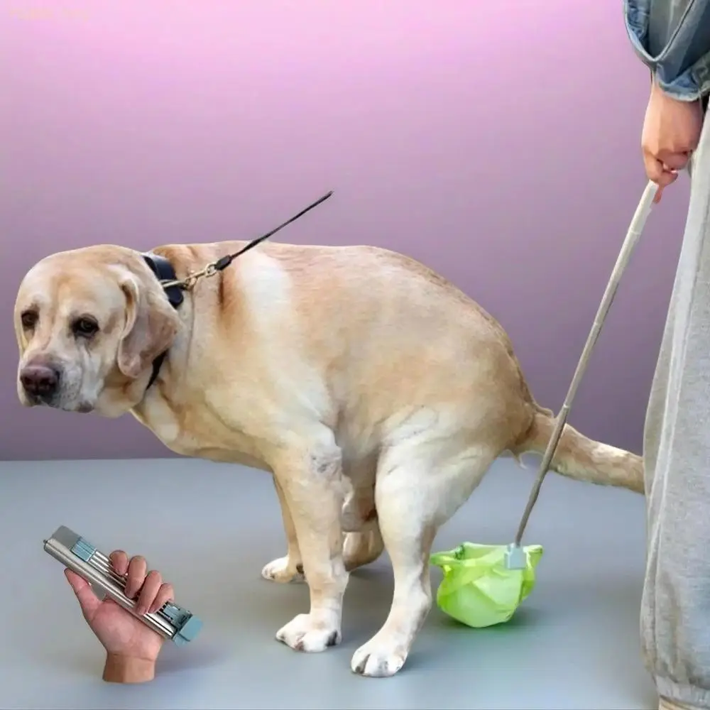 Manual No-Bend Hygienic Dog Poop Scooper, Portable Contactless Multi-Sizes Tool, Convenient Easy Cleanup Outdoor Accessory for Daily Walks
