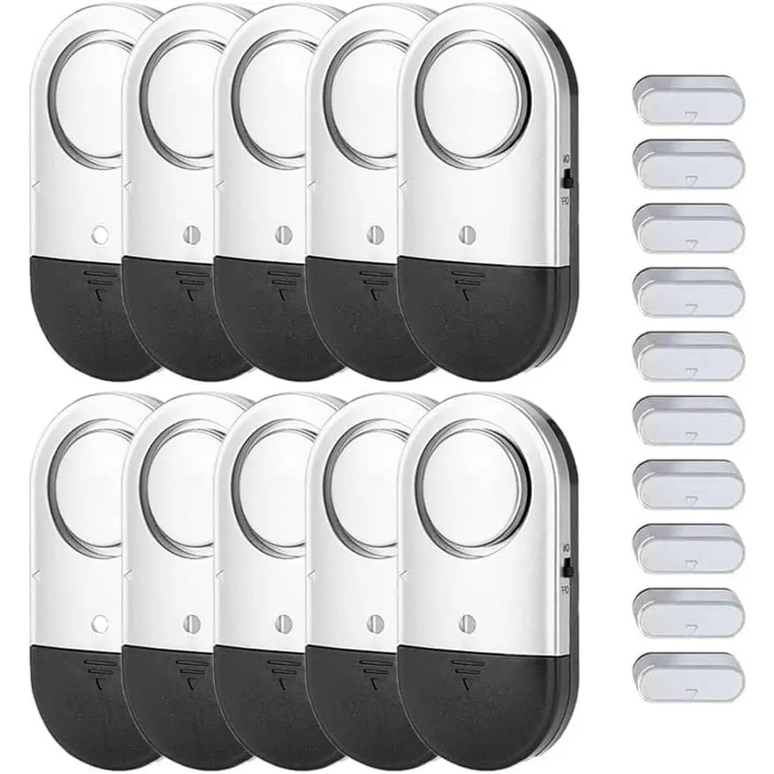 Window  Sensors Door Alarms for  Safety ,   for Pool, Burglar , Dementia Patients Open (10Pack)