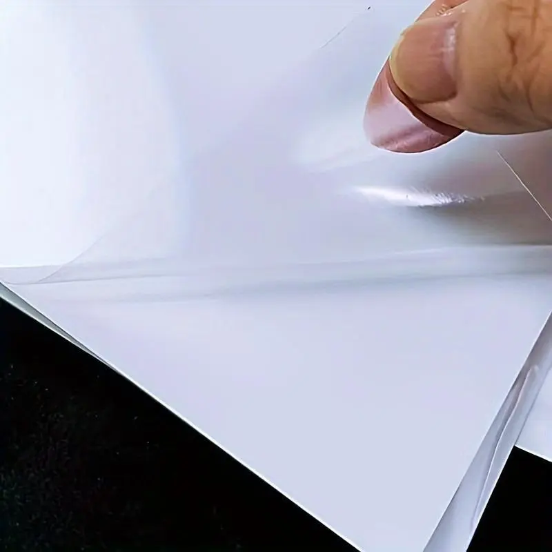 (20/ 50Sheets) 100% Clear Sticker Paper For Inkjet Printer - Glossy 8.3*11.7in - Printable Vinyl Sticker Paper For Cricut - Printable Sticker Paper - Transparent - Adhesive - Clear Sheets