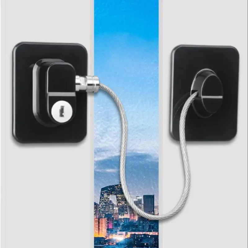 Aluminum Window Latch Lock, Child Safety Door Lock, Anti-Theft Security Lock, Sliding Door Stopper, Fixed Window Limiter, Durable