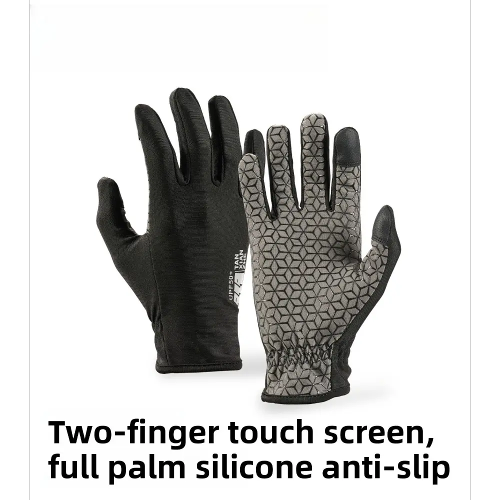Unisex Lightweight Outdoor Sports Gloves, Protective Gear for Cycling & Commuting, UPF50+ Sunproof, Full Palm Silicone Grip & Touchscreen Fingers, Includes Gloves, Adults, Light Weight, Anti-Skid, Breathable, Gardening, 0.7Oz (20G), Multi Functional, Quic