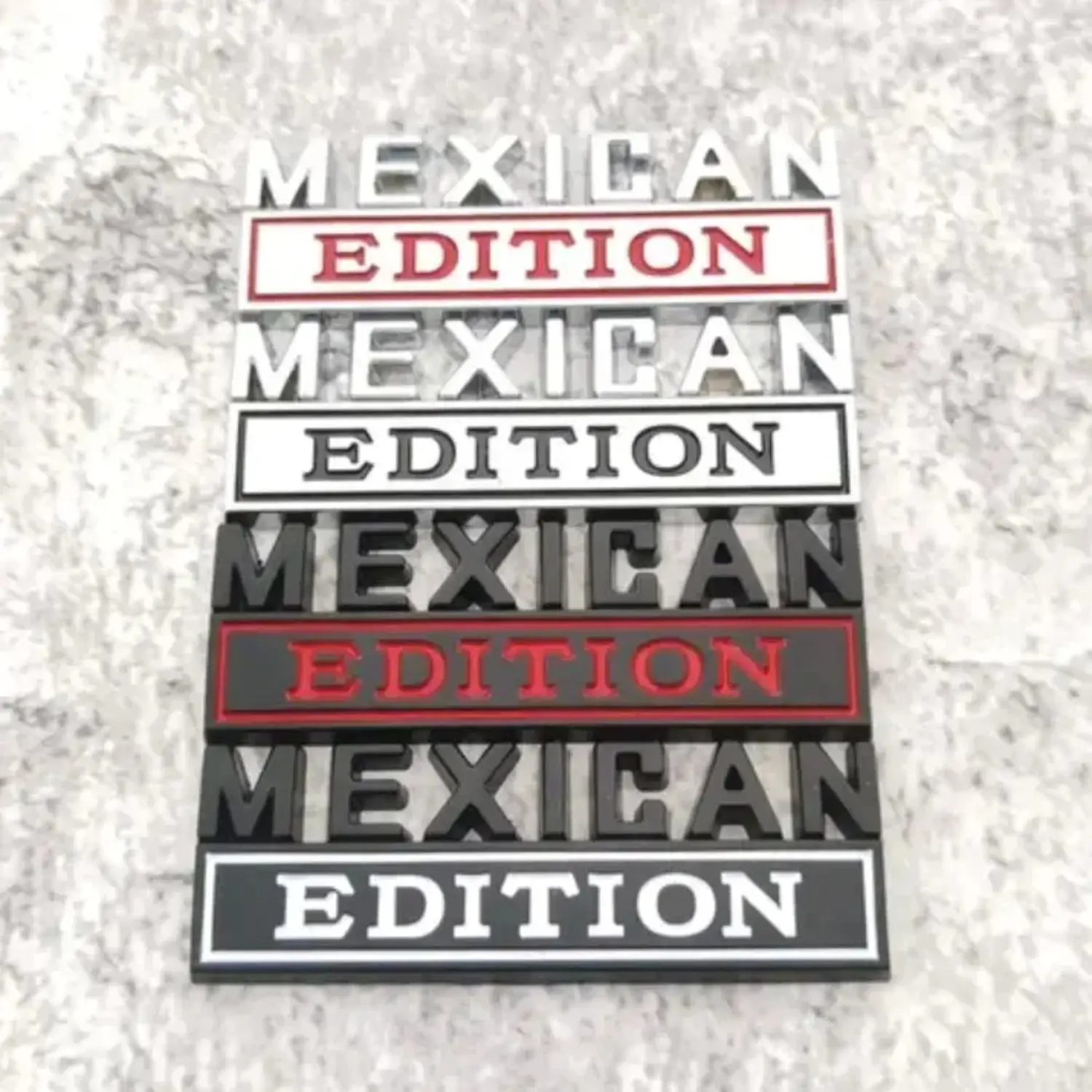 2026 Mexican Edition Emblem for Car, 3D Car Letters Metal Material Sticker, Auto Side Fender Rear Bumper Badge Decoration Decals, Vehicle Exterior Accessories for SUV Truck