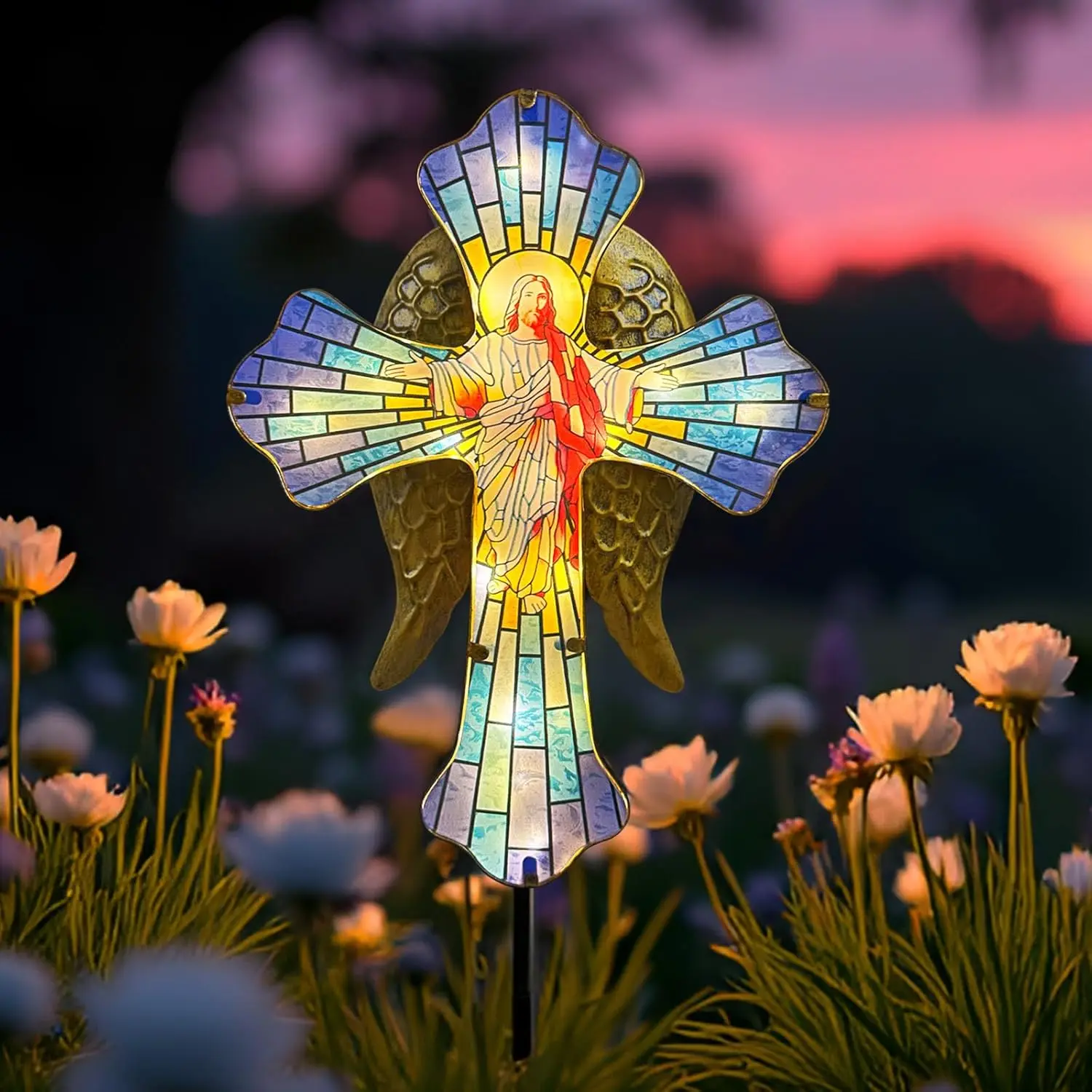 for Gemetery Graver,Golden Angel,Grave Decorations for Cemetery,Sympathy Memorial Gifts,Christmas Yard Decor