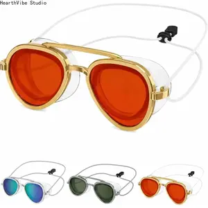 Unisex Adult Stylish Aviator Swim Goggles Anti-Fog UV Protection Tinted Lens Leak-Proof Silicone Swim Glasses with Adjustable Strap for Men Women Pool Beach Open Water Surfing Triathlons