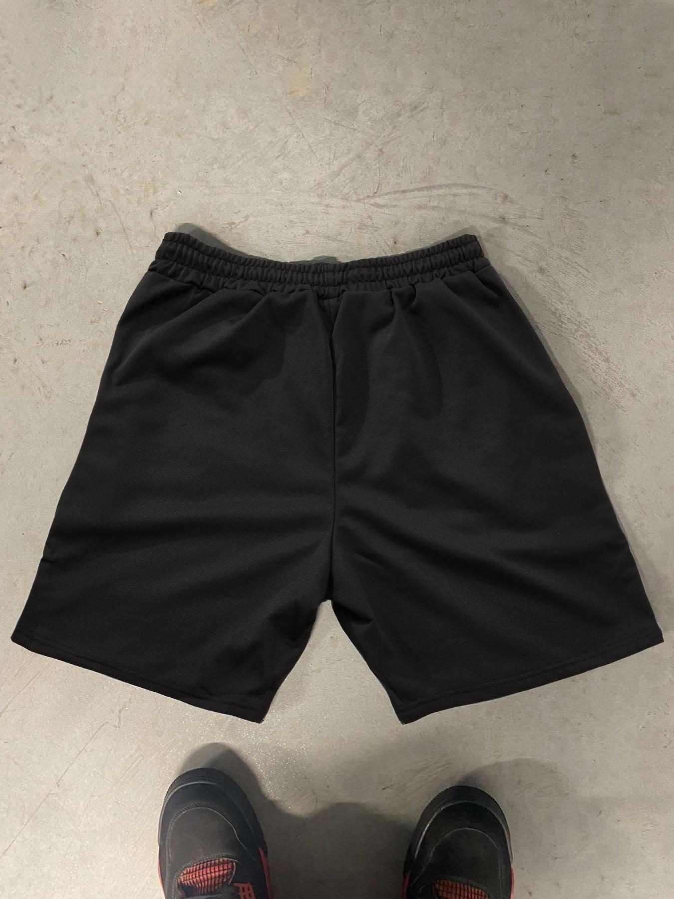 Unisex Letter Graphic Track Shorts, Regular Fit Casual Street Comfy Breathable Shorts for Summer, Unisex Bottoms for Daily Wear