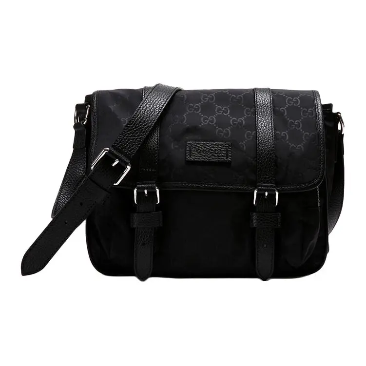 Gucci Ophidia Logo-Print Nylon Crossbody Bag for Men, Black