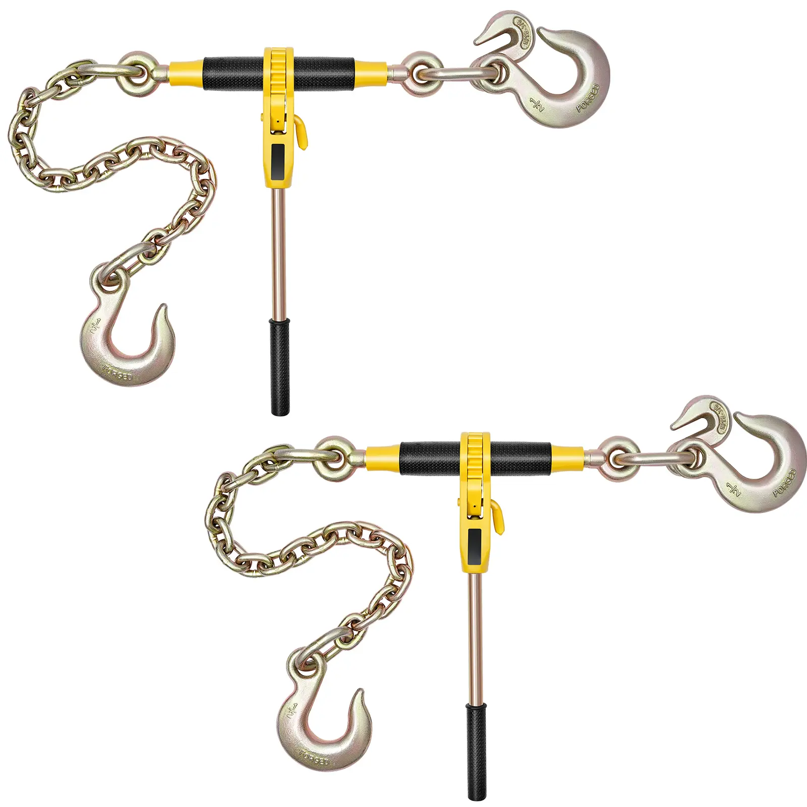Ratchet Chain Binder, 9200 lbs Working Load, Chain Binders Compatible with 3/8 in - 1/2 in Chains, Heavy Duty Ratchet Load Binder with Handles for Truck, Tie Down, Hauling, Towing, Logging