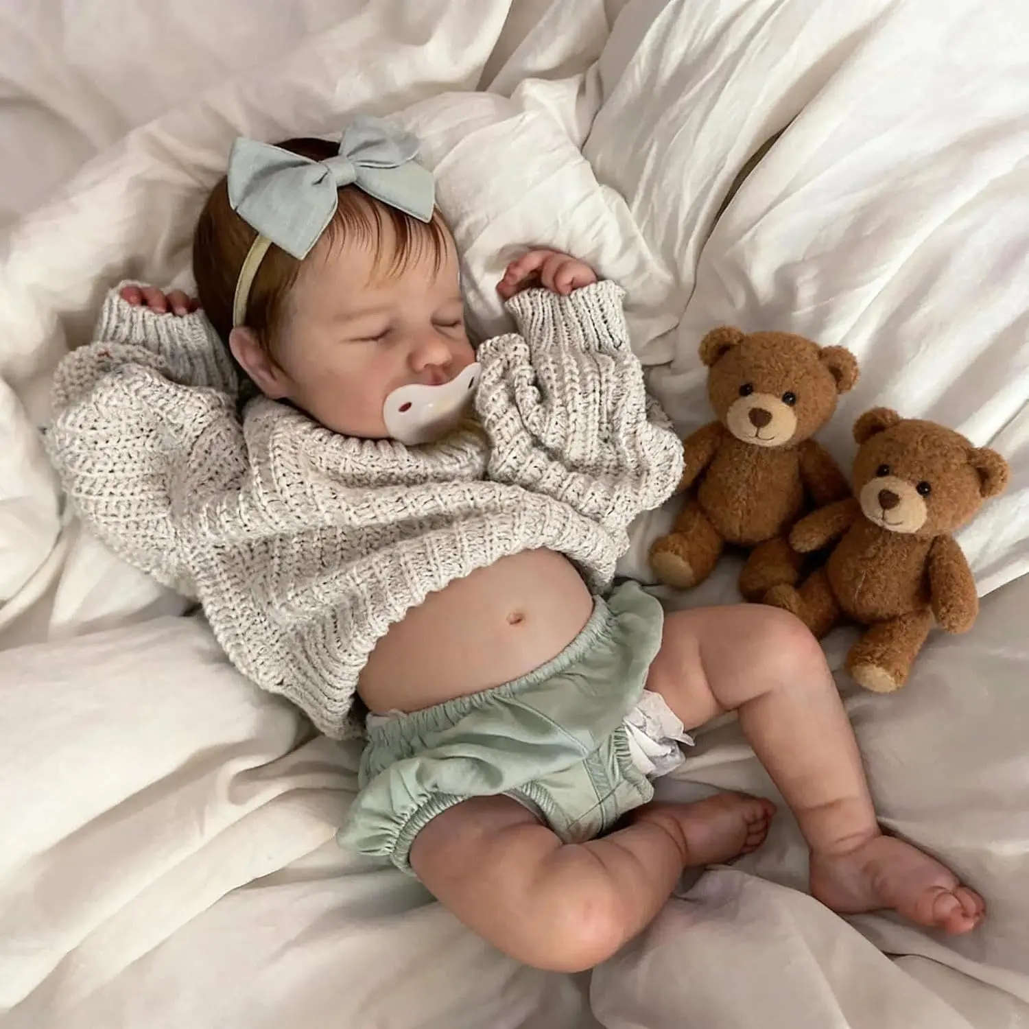 Realistic Reborn Baby Dolls Girls, 20 Inch Sleeping Realistic Baby Dolls Girl, Real Looking Newborn Babies Doll that Look Real, Waterproof Newborn Babys Doll for Girls Toys