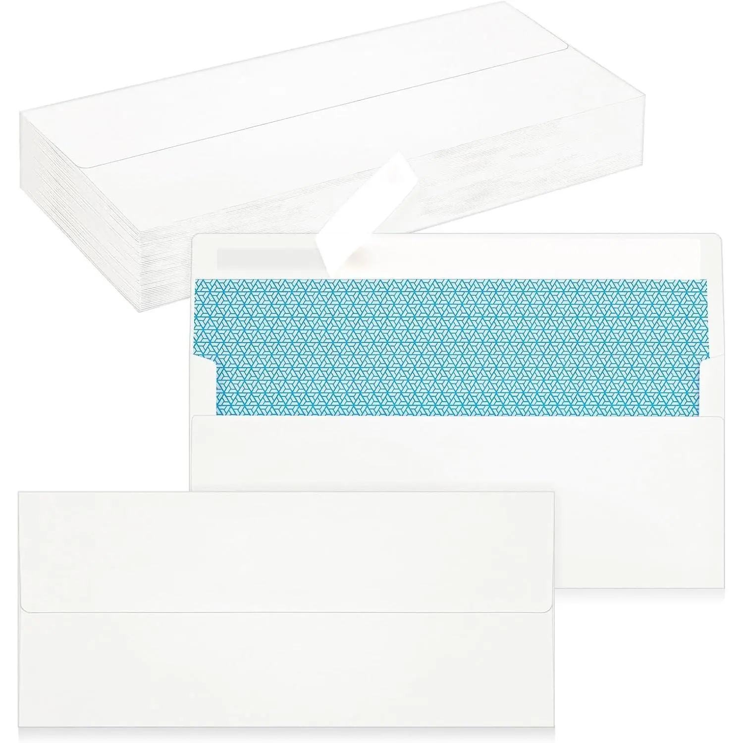 50 Pack #10 Self Seal Letter Size Business Envelopes | Security Mailing Envelopes, 4 1/8 x 9 1/2 Inches, White