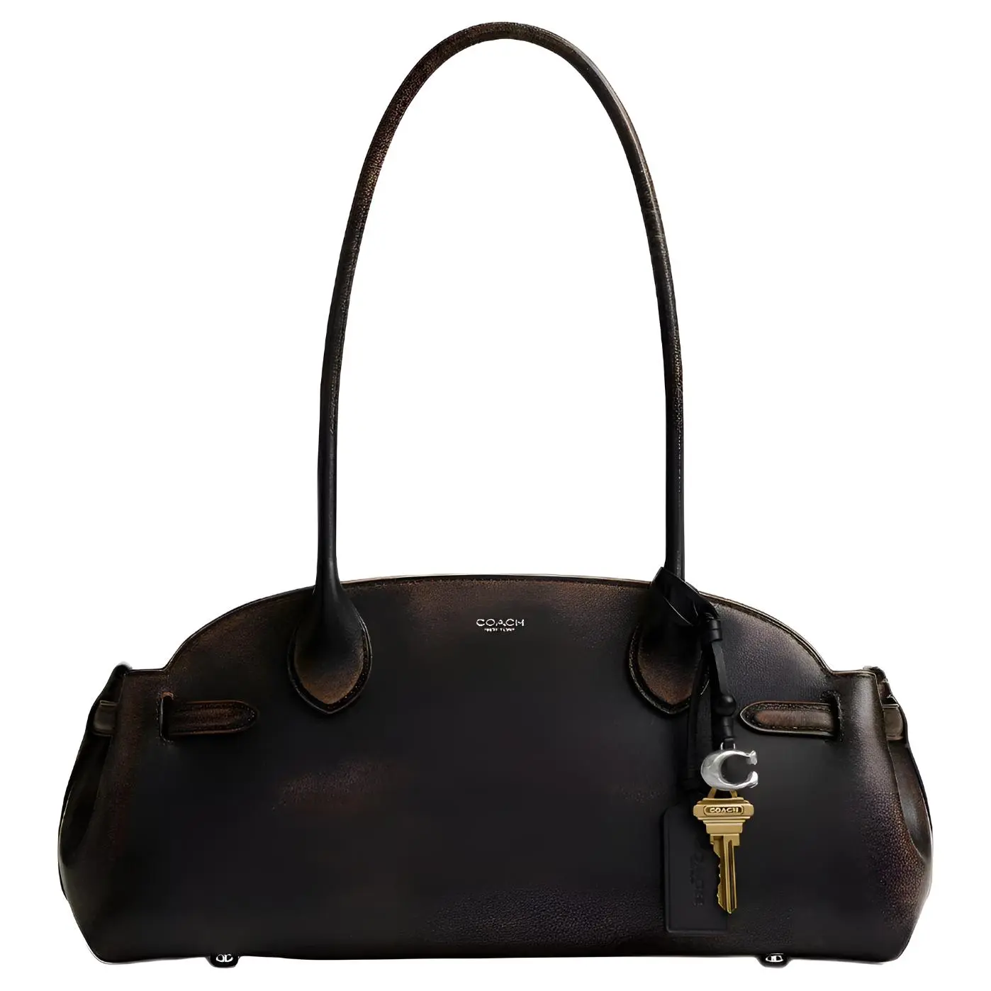 Coach Empire Carryall 34 Leather Crossbody Bag for Women, Brown