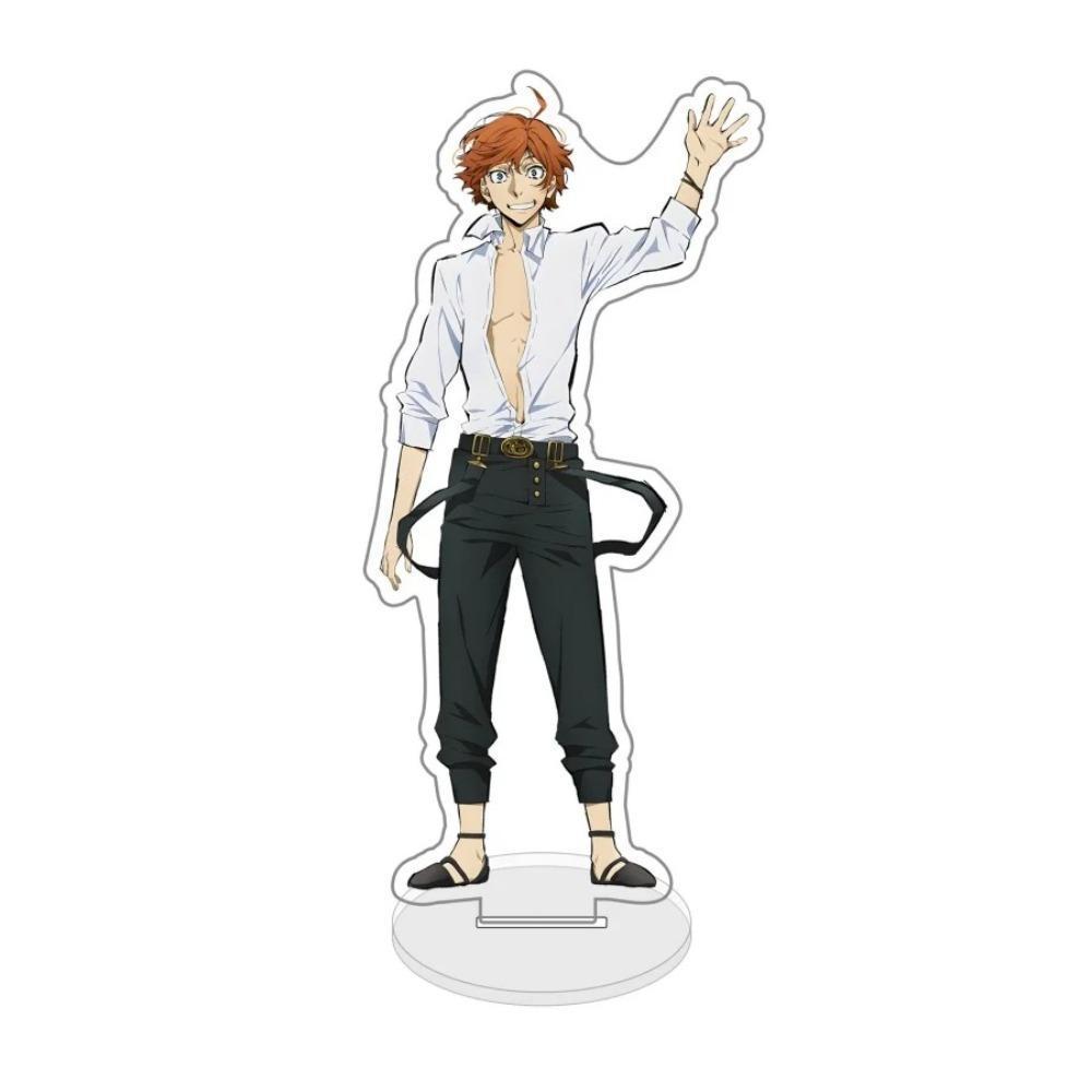 Diy Bungou Stray Dogs Dazai Osamu Anime Peripheral Figure Show Transparent Acrylic Stand Model Desktop Ornament Originality Gift