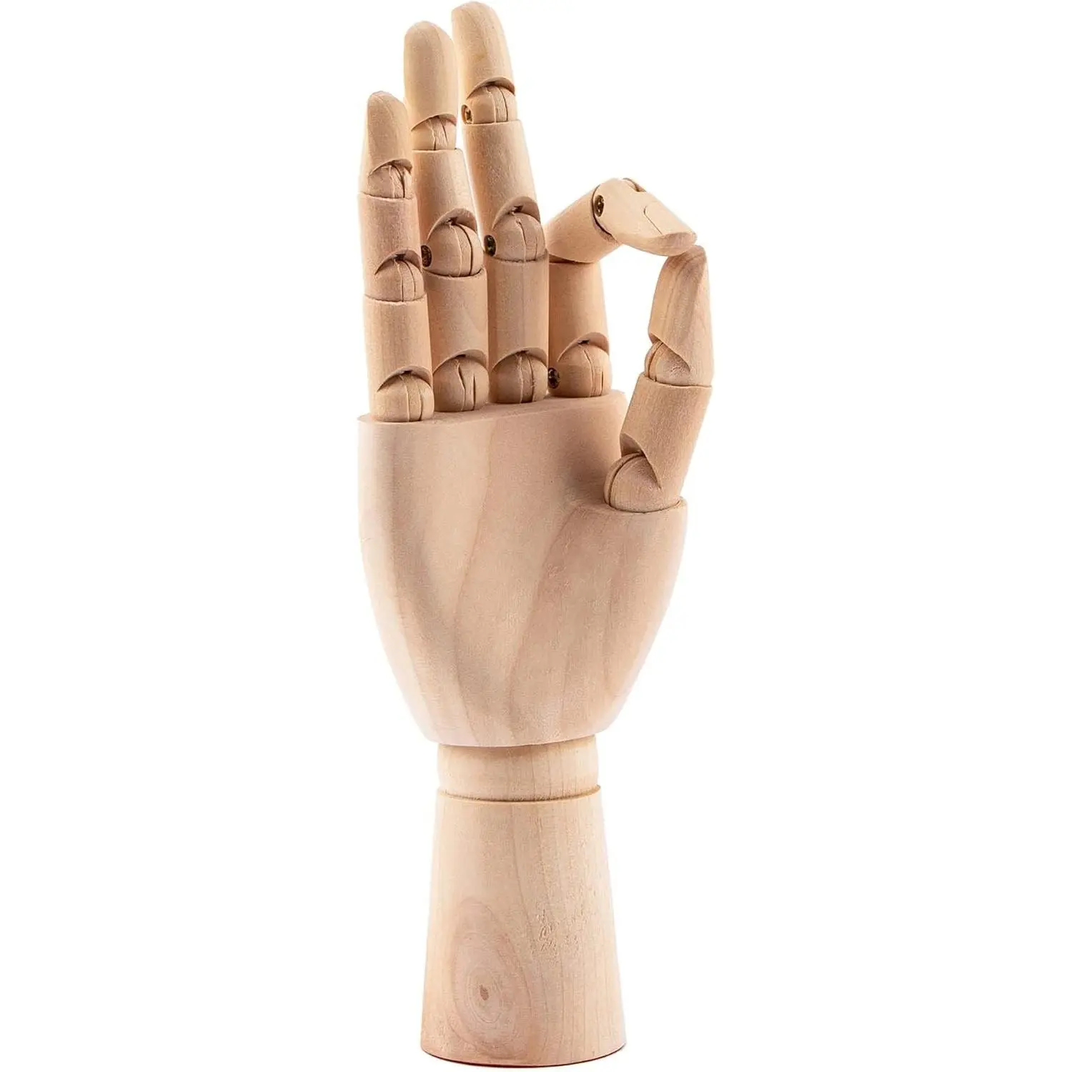 7" Flexible Wood Hand Model Wooden Mannequin Right Drawing Artist Manikin Art Sketching Painting for Home Office Desk Decoration