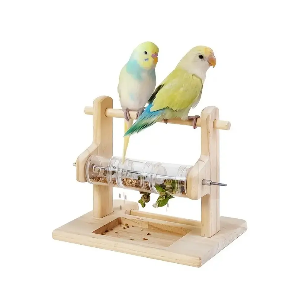 Parrot Feeding Puzzle Toy, Interactive Food Box, Rotatable Slow Feeder, Fun Chewing Entertainment, Mental Stimulation for Birds