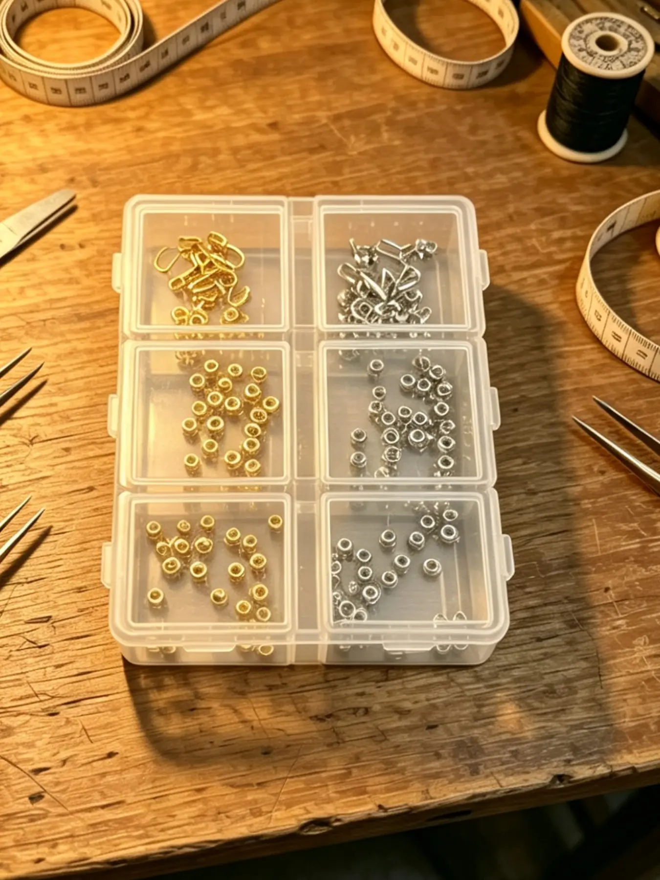120pcs copper Crimp Beads Set for Jewelry Making Beading Supplies, U-Shaped Wire Protector, Metal Bead Stopper, Bracelet Necklace End Decor, 18k