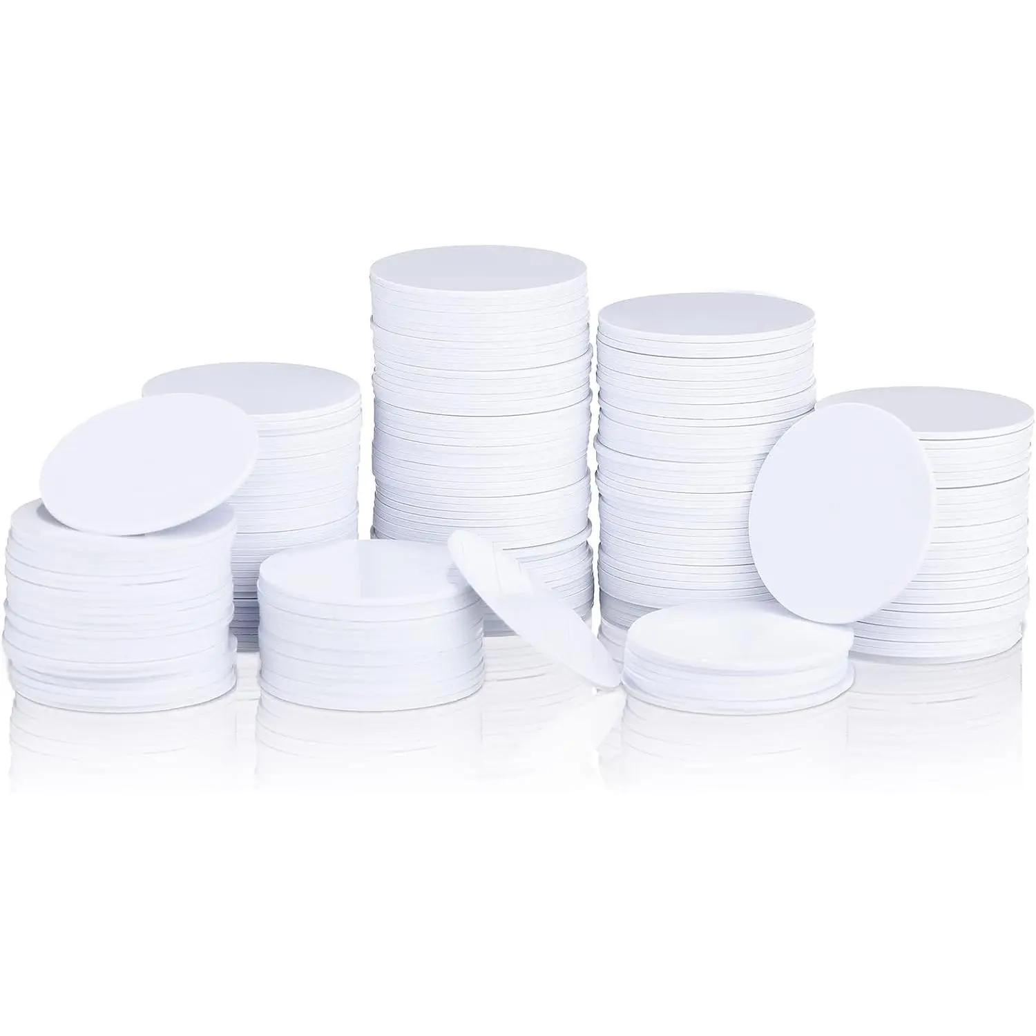500 Pieces NFC Tags Blank Round Cards Coins Stickers Compatible with NFC Enabled Mobile Phones and Devices