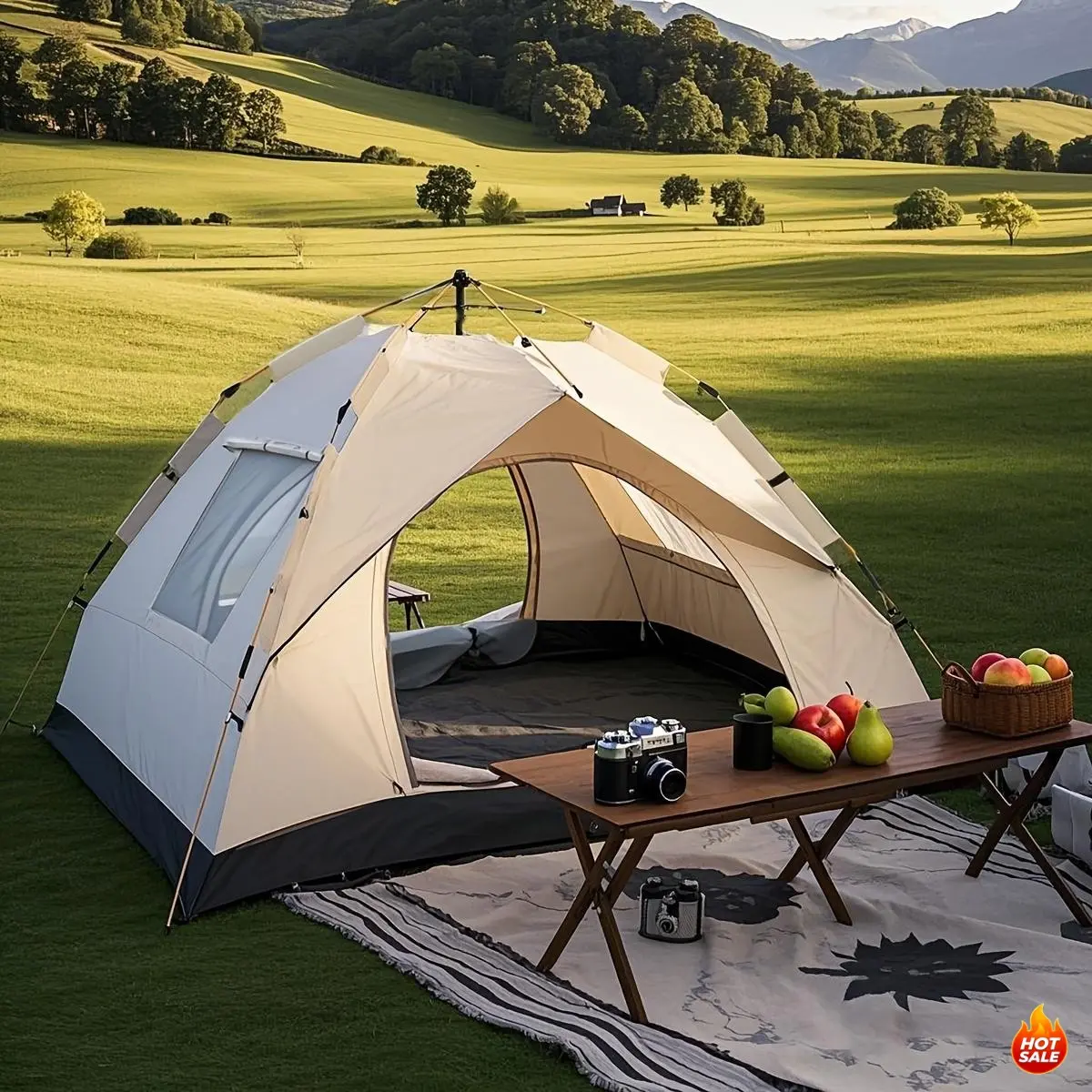 Dog & Cat Folding Automatic Pop-Up Camping Tent - Windproof, Sun-Resistant, Portable - Ideal for Park Trips, Outdoor Adventures, Folding Tent