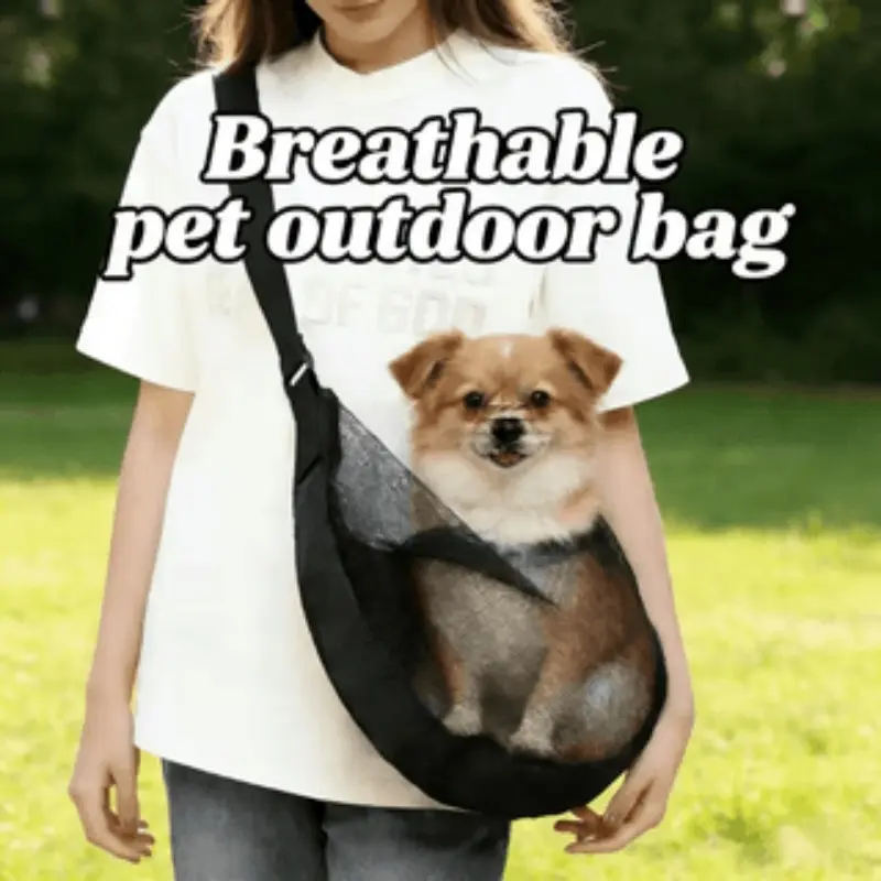 Breathable Pet Carrier Bag, Adjustable Zippered Handbag for Cats and Dogs, Portable Travel Backpack for Outdoor Adventures