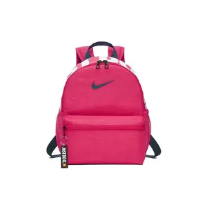 Nike Mini Backpack with Logo Zipper Closure, Polyester, Women's Stylish Pink Bag