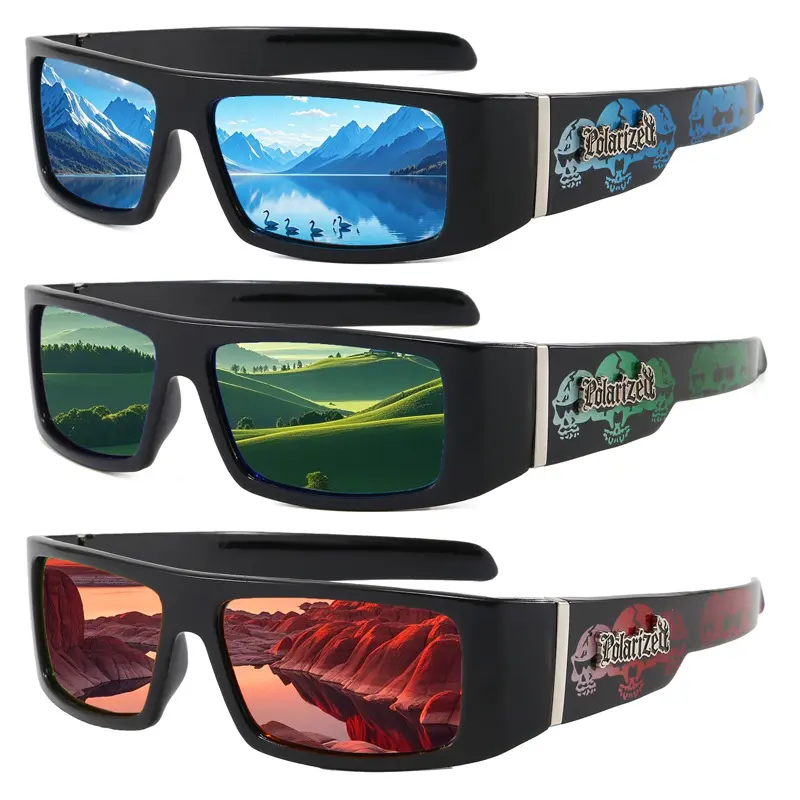Men's Sports Sunglasses 3 Pack, Multi-Color Fashion Style for Motorcycle Riding, UV Blocking Outdoor Eyewear, Men's Sunglasses, Protective Lens, Unisex, Accessories Adults, Outdoor Wear, Motorcycle Ride, Multi-Sports