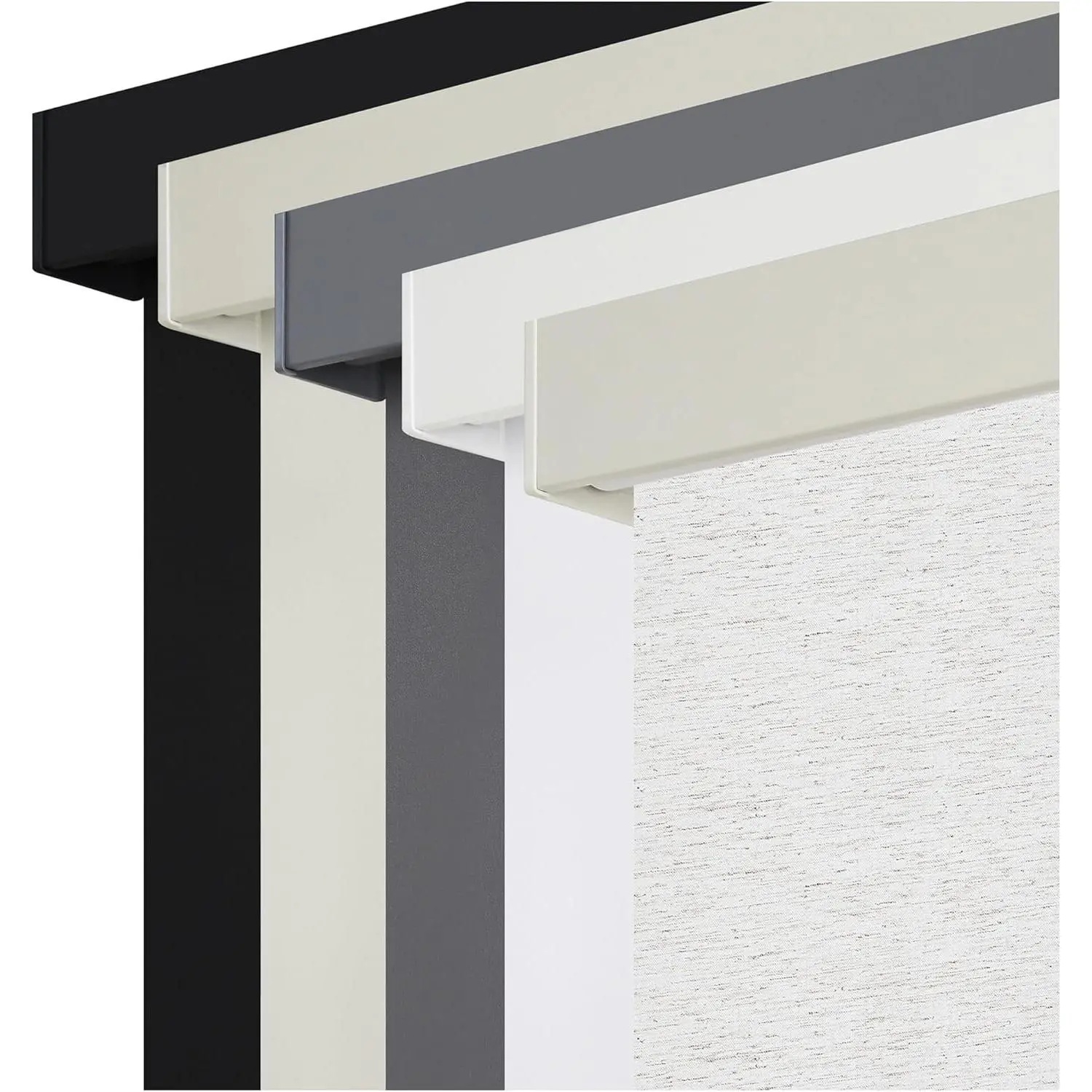 SUNOFF Cordless Blackout Roller Shades Blinds for Windows,49"W x 72"H,Linen | Black Out Fabric,Free-Stop,Valance,Thermal Insulated,UV Protection,Pull Down Room Darkening,Blinds for Home & Office,Doors