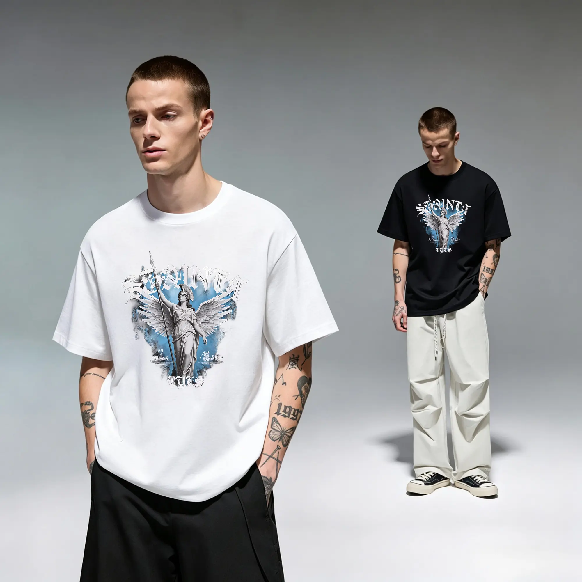 Sparta Athena Greek Goddess Angel Statue Vintage Art Original Oversized Cotton Graphic Tee T-Shirt for Men Gift Cutting Ideas Teen Boys Dark Academia Vaporwave Aesthetic Grunge Emo Casual Everyday Wear Urban Streetwear Trendy Apparel Outfit Top