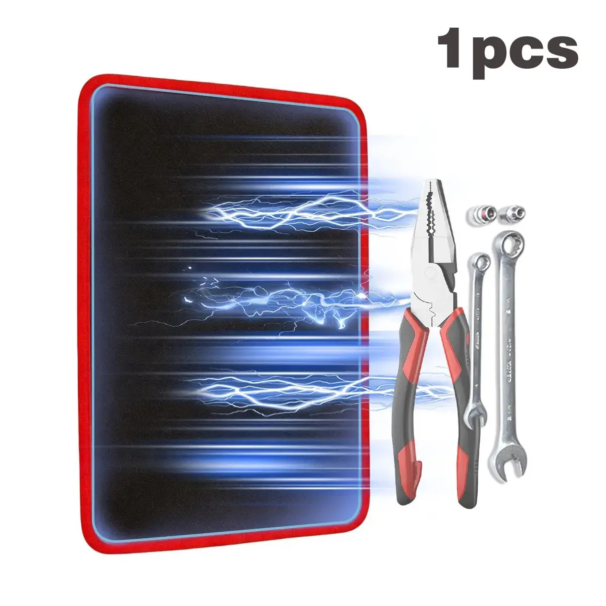 3-Piece Flexible Magnetic Tool Mat and Tray Holder Set, PVC Non-Slip Magnetic Tool Trays for Garage Workshop and Auto Repair Tool Storage, Tool Storage Organiser, Tool Organizer, Father's Day Gift Idea