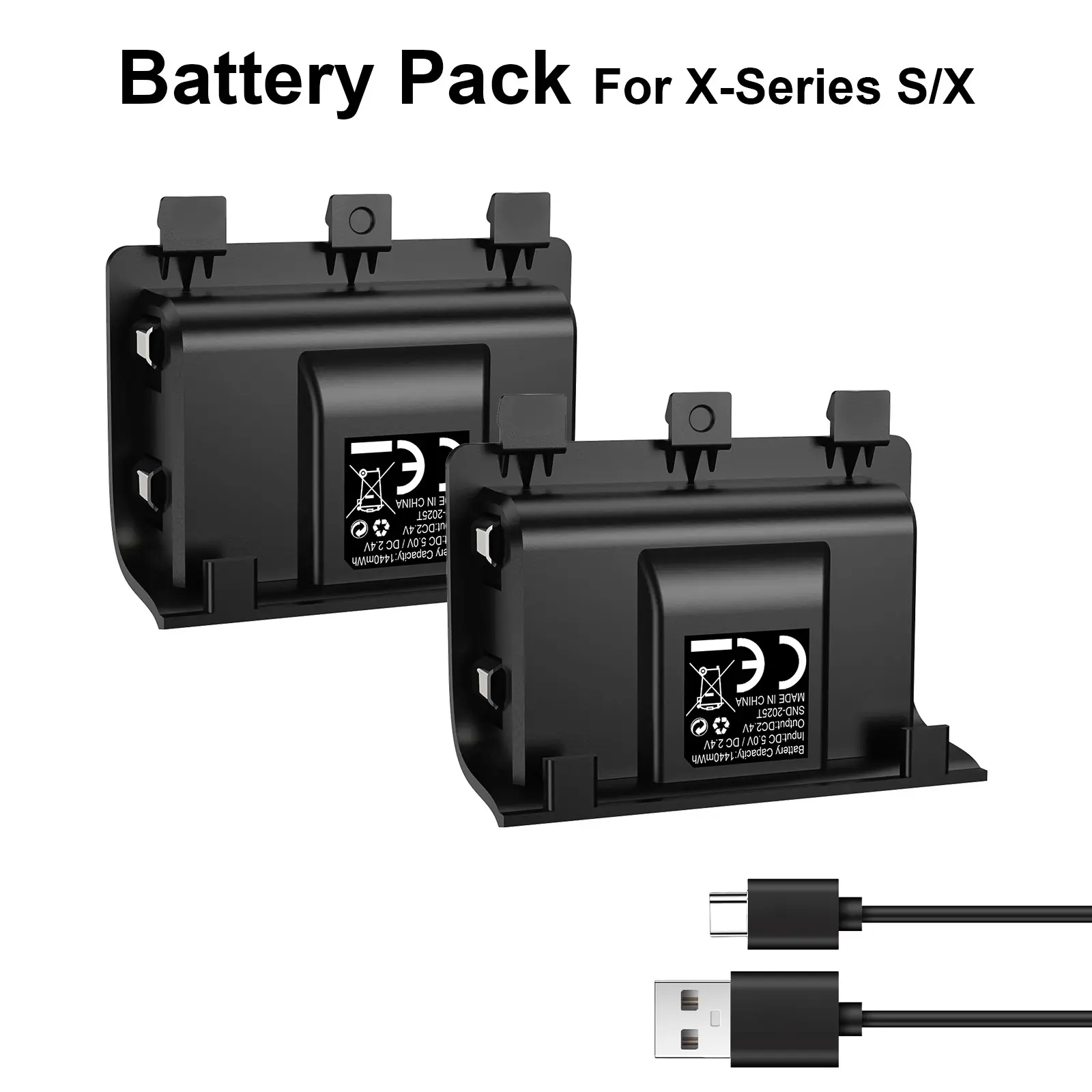 Rechargeable Battery Pack for Xbox Series X/s Controller, Game Console Accessories, High Capacity Long-Lasting Game Battery, LED Indicator Light Included, Gaming Console Accessories