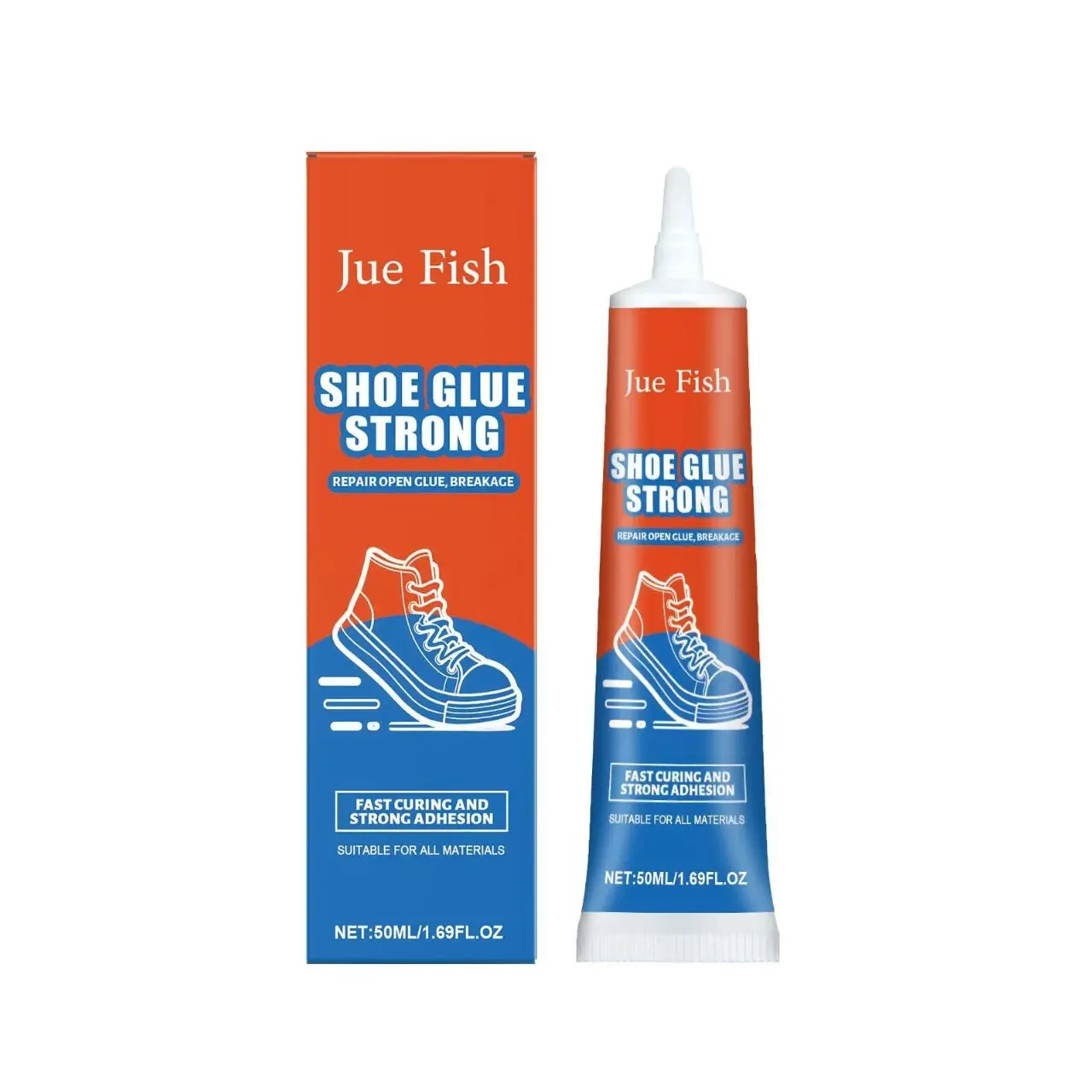 50ML Fast-Drying Strong Shoe Glue, Super Strong Adhesion Waterproof Flexible Adhesive, Repairs Shoe Sole Cracks, Suitable for All Types of Shoes