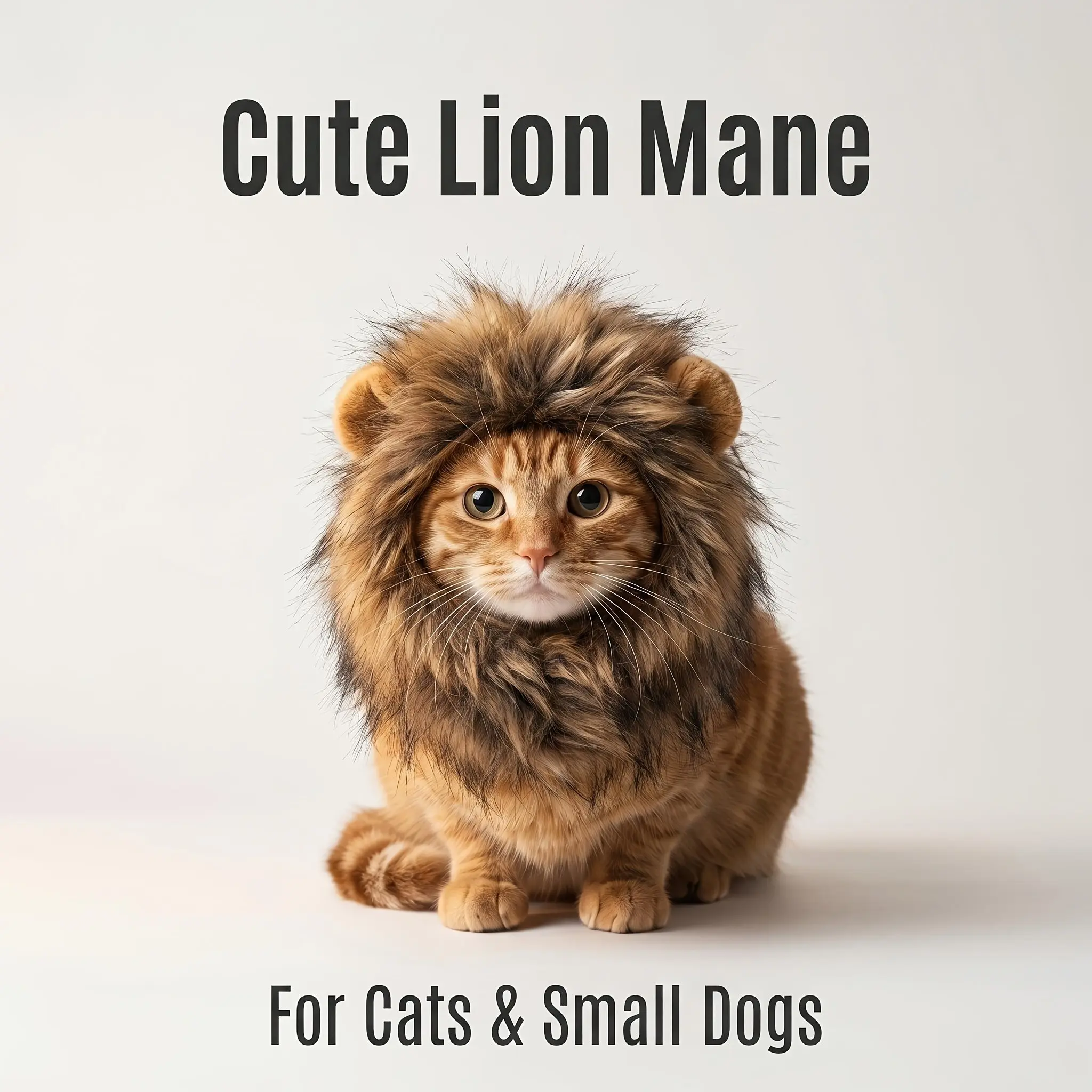 Cute Lion King Costume Hat, 3D Lion Ears, Comfortable Fit for Cats 5-15 Lbs, Gradient, Perfect for Photoshoots and Parties